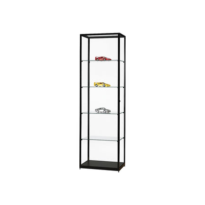 Glass cabinet, height 1984 mm, without lighting, WxD 600 x 400 mm, rectangular, black.