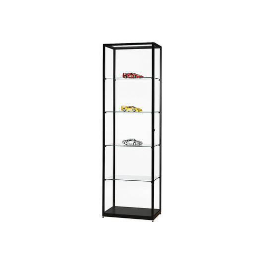 Glass cabinet, height 1984 mm, without lighting, WxD 600 x 400 mm, rectangular, black.