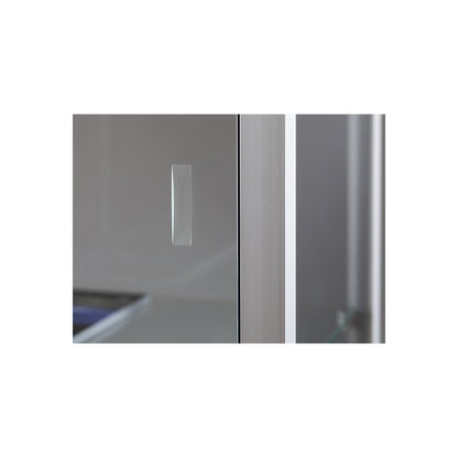 Glass cabinet, WxDxH 1000 x 400 x 1972 mm, LED lighting, lamp head Ø 35 mm, without base cupboard.