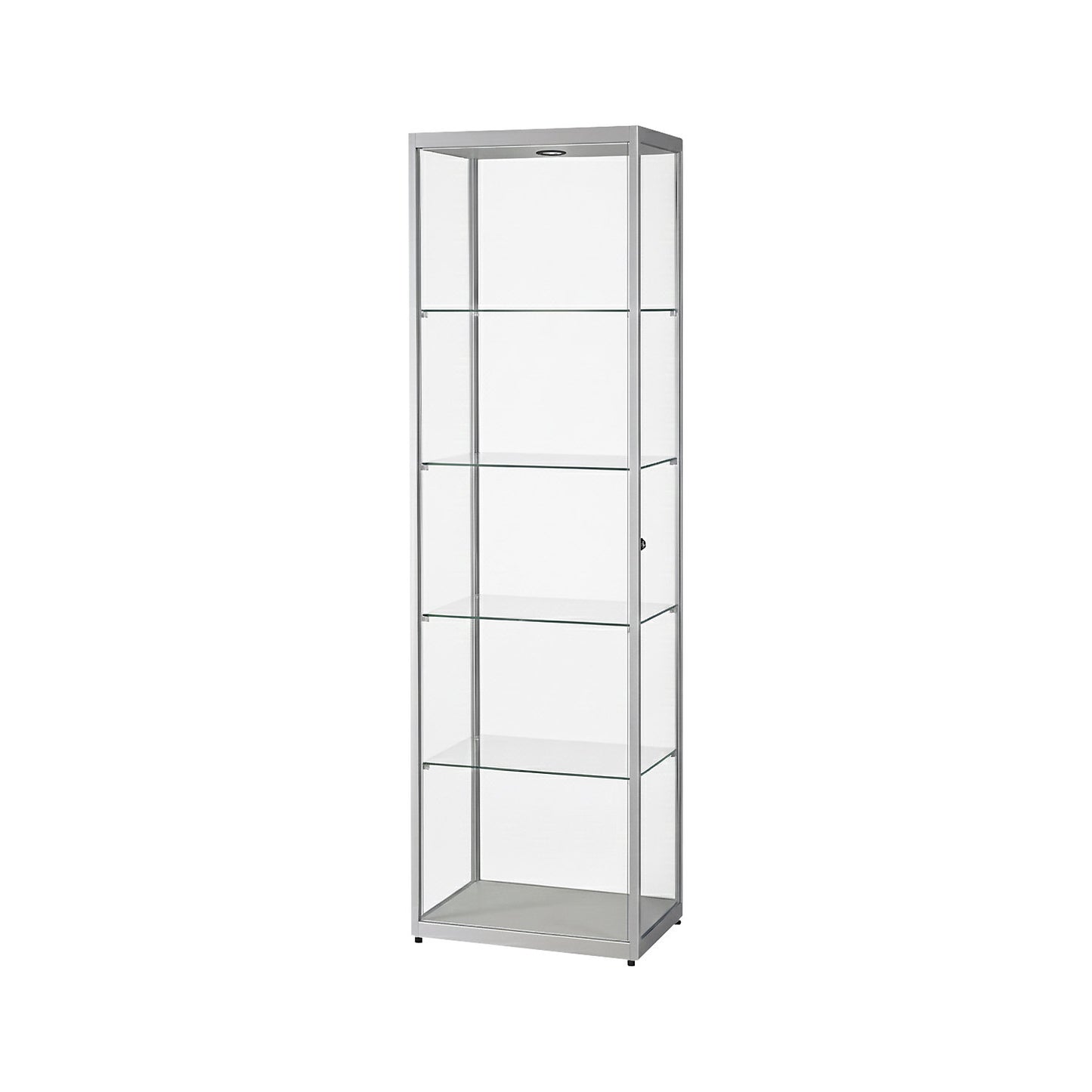Glass cabinet with LED ceiling spotlight, 1 x 5 W, height 2000 mm, WxD 600 x 400 mm.