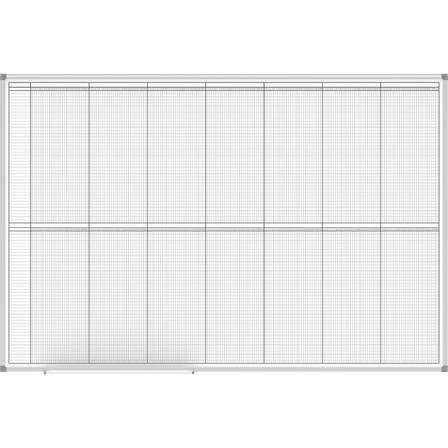 Planning board MAULstandard, yearly planner, 14 months, plastic coated, width 1500 mm.