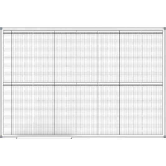Planning board MAULstandard, yearly planner, 14 months, plastic coated, width 1500 mm.