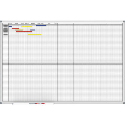 Planning board MAULstandard, yearly planner, 14 months, plastic coated, width 1500 mm.