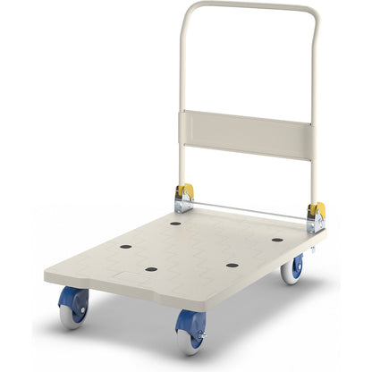 Platform truck, plastic, with folding push handle, LxW 710 x 455 mm.