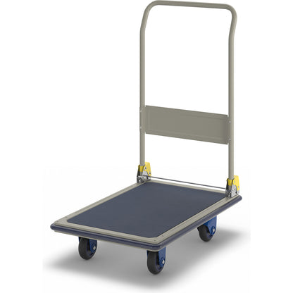 Platform truck, folding push handle, LxW 920 x 610 mm.