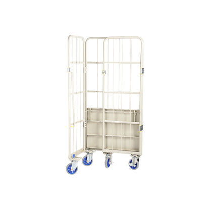 Roll container, max. load 500 kg, height 1700 mm, WxD 800 x 600 mm, steel plate.