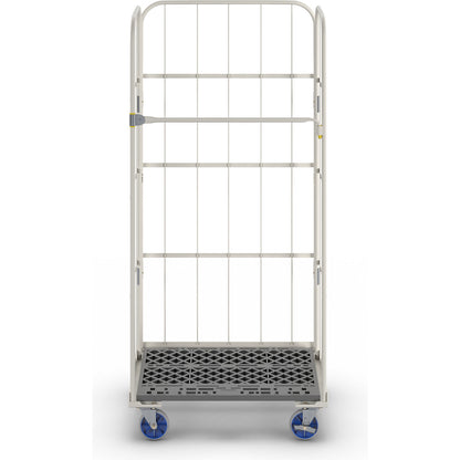Roll container, max. load 500 kg, height 1700 mm, WxD 800 x 600 mm, plastic plate.