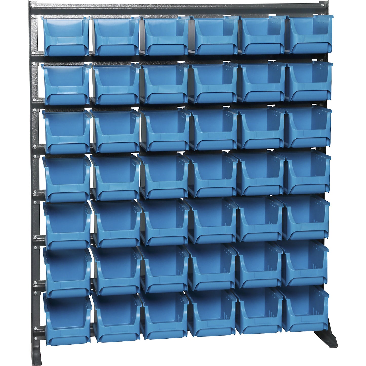 Small parts shelf unit, width 1020 mm, with open fronted storage bins, HxD 1160 x 235 mm.