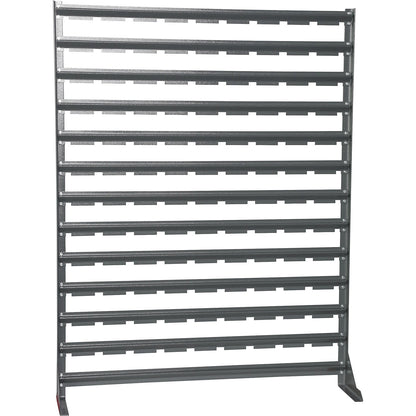 Small parts shelf unit, width 1020 mm, without open fronted storage bins, HxD 1320 x 200 mm.