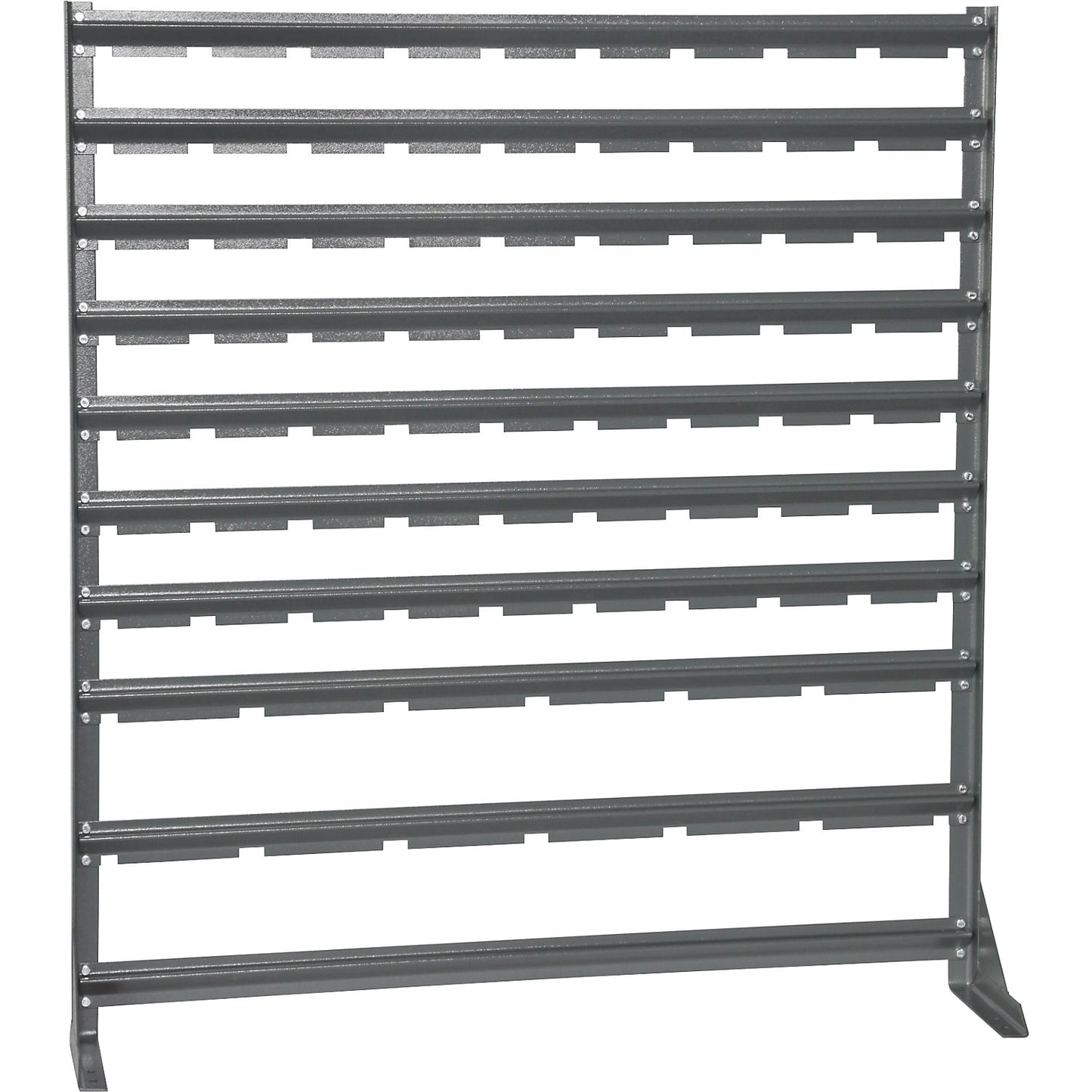Small parts shelf unit, width 1020 mm, without open fronted storage bins, HxD 1110 x 235 mm.