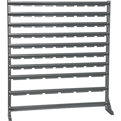 Small parts shelf unit, width 1020 mm, without open fronted storage bins, HxD 1110 x 235 mm.
