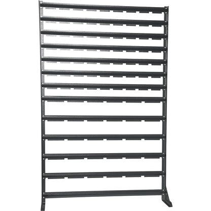 Small parts shelf unit, width 1020 mm, without open fronted storage bins, HxD 1580 x 235 mm.