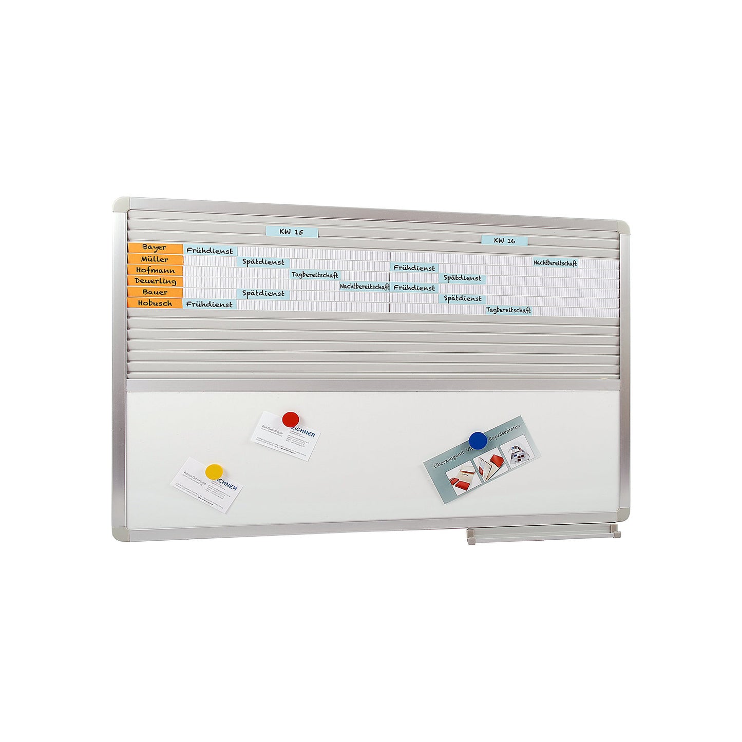 Multi-purpose board, universal, width 800 mm, insert board and whiteboard.