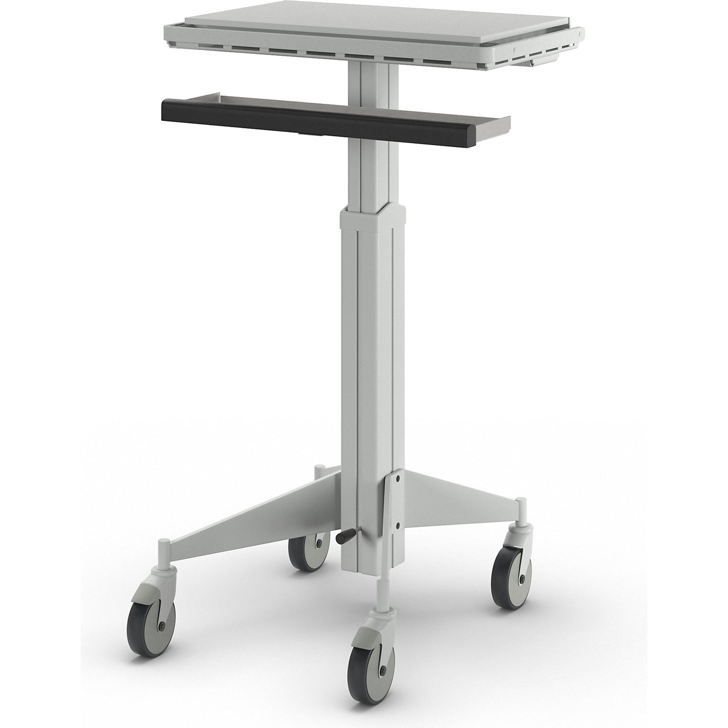 Mobile workstation, light grey, LxH 590 x 940 mm.