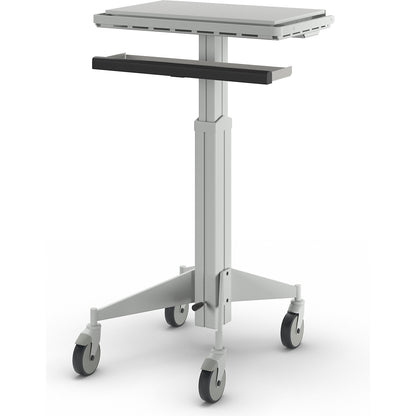 Mobile workstation, light grey, LxH 590 x 940 mm.