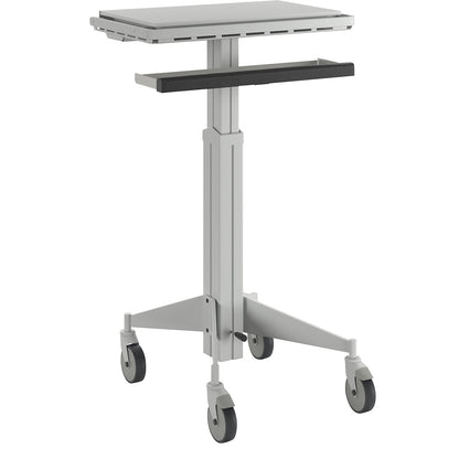 Mobile workstation, light grey, LxH 590 x 940 mm.