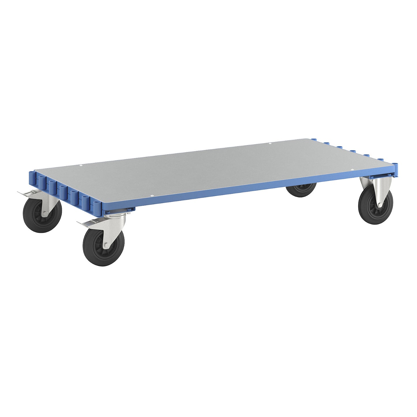Panel trolley without bars, platform 1600 x 800 mm, max. load 500 kg, sheet zinc platform.