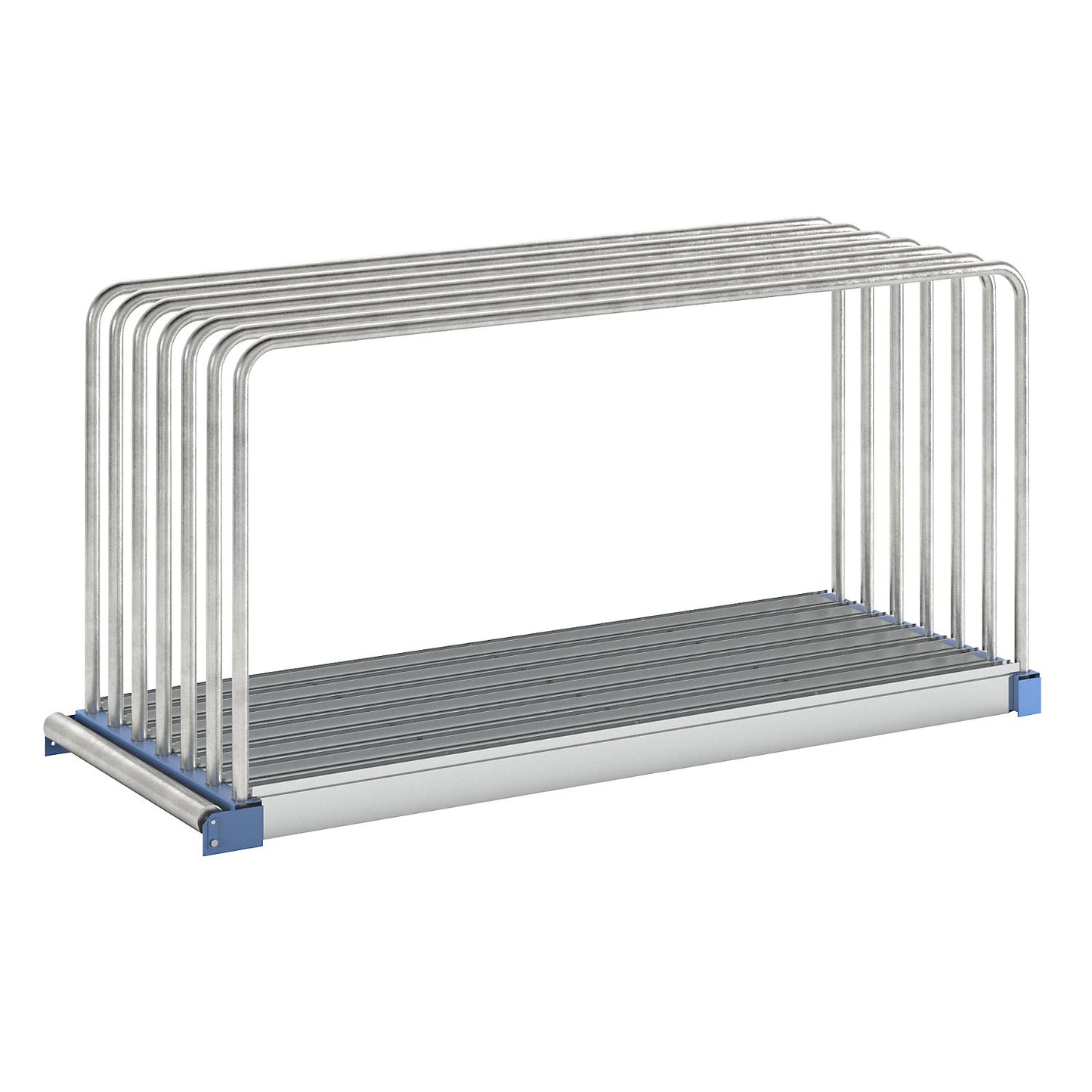 Sheet rack, zinc plated, LxWxH 2030 x 800 x 1000 mm, 6 compartments, max. shelf load 750 kg.