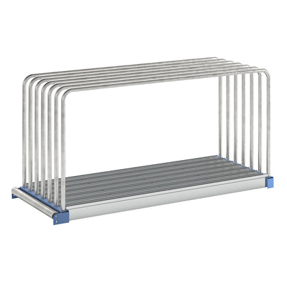 Sheet rack, zinc plated, LxWxH 2030 x 800 x 1000 mm, 6 compartments, max. shelf load 750 kg.