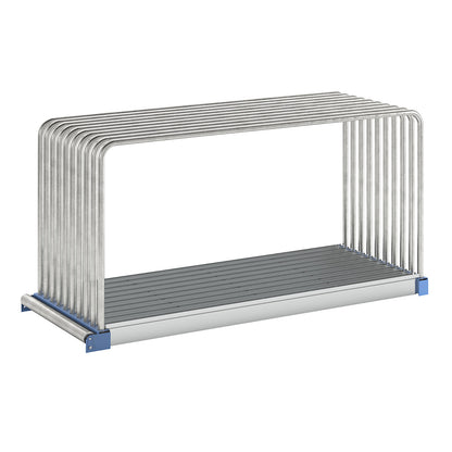 Sheet rack, zinc plated, LxWxH 2030 x 800 x 1000 mm, 9 compartments, max. shelf load 1000 kg.