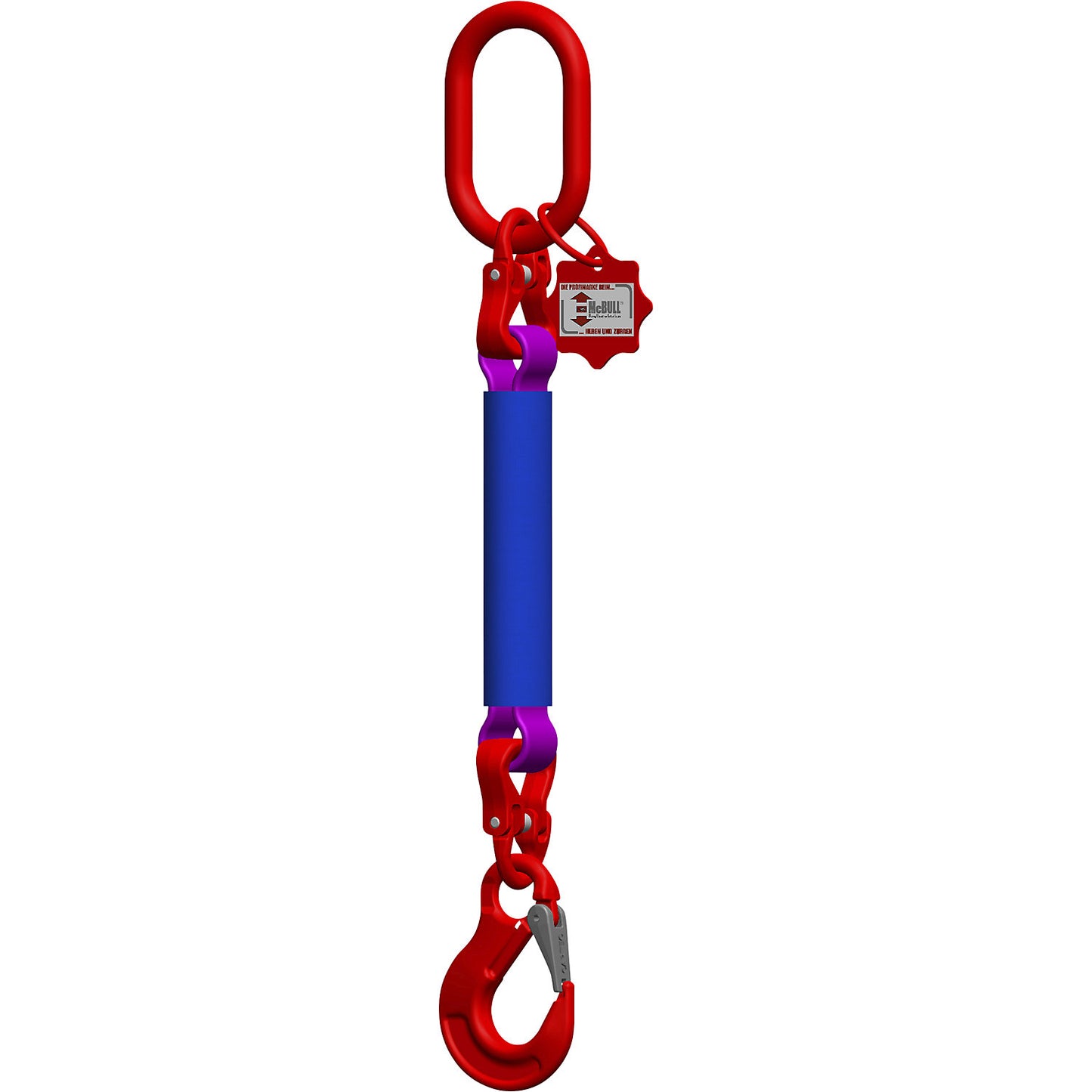 Round sling suspension set, length 1 m, 1-leg, violet.