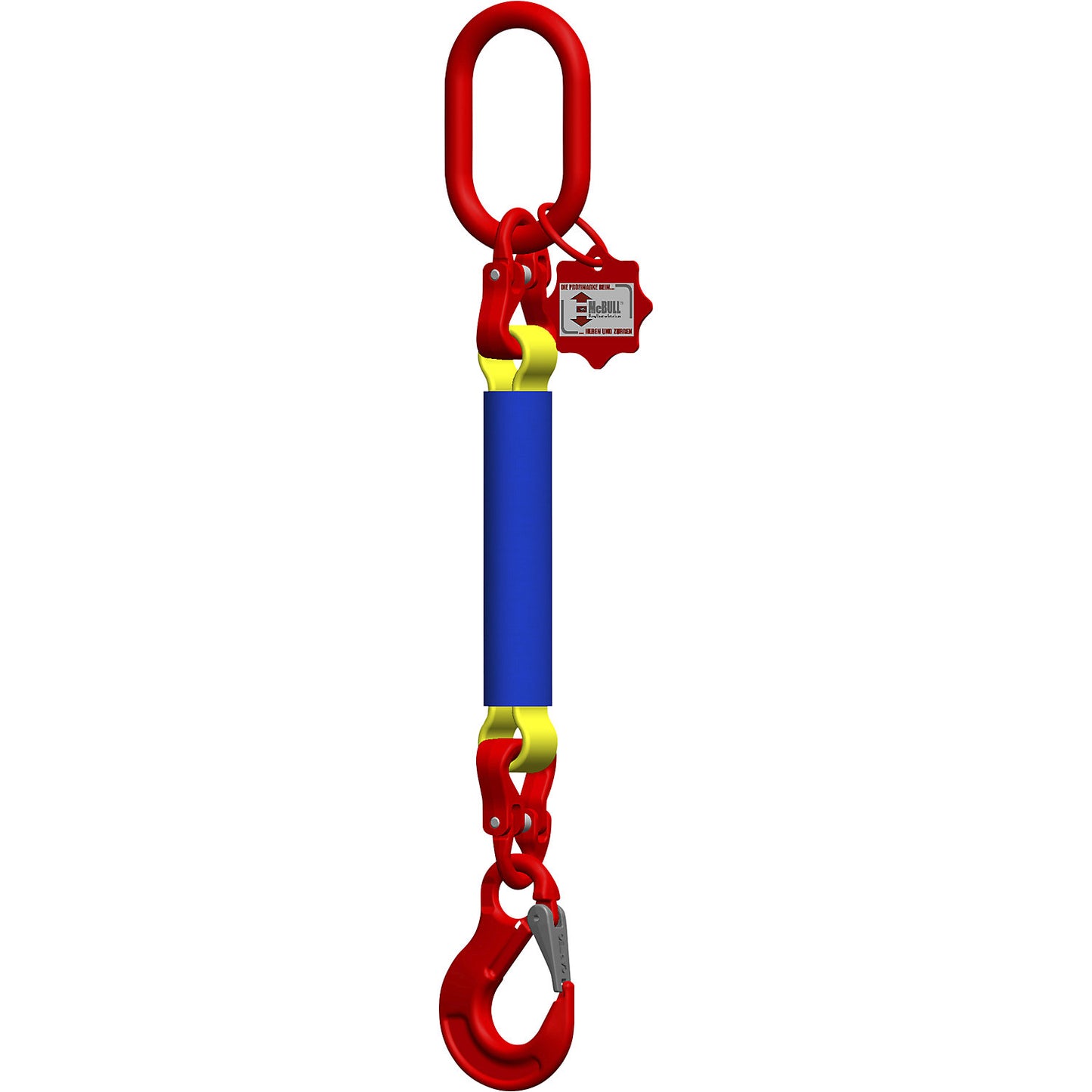 Round sling suspension set, length 1 m, 1-leg, yellow.