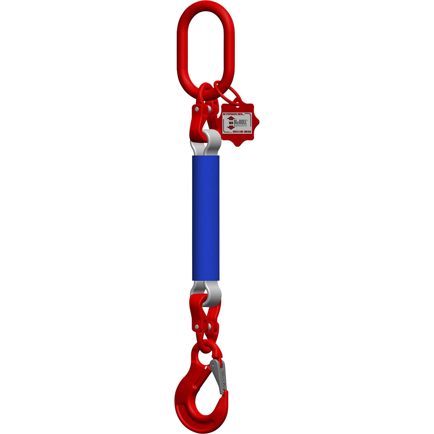 Round sling suspension set, length 2 m, 1-leg, grey.