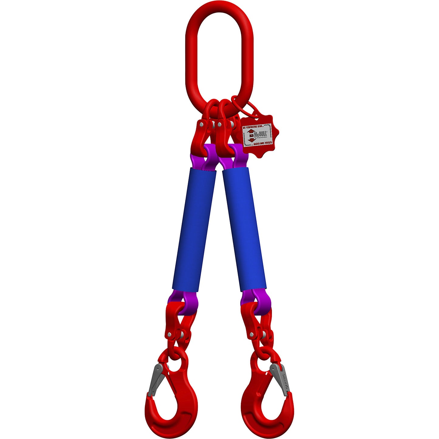 Round sling suspension set, length 2 m, 2-leg, violet.