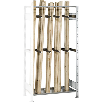 Long goods shelf unit, HxWxD 2000 x 1000 x 500 mm, extension shelf unit.