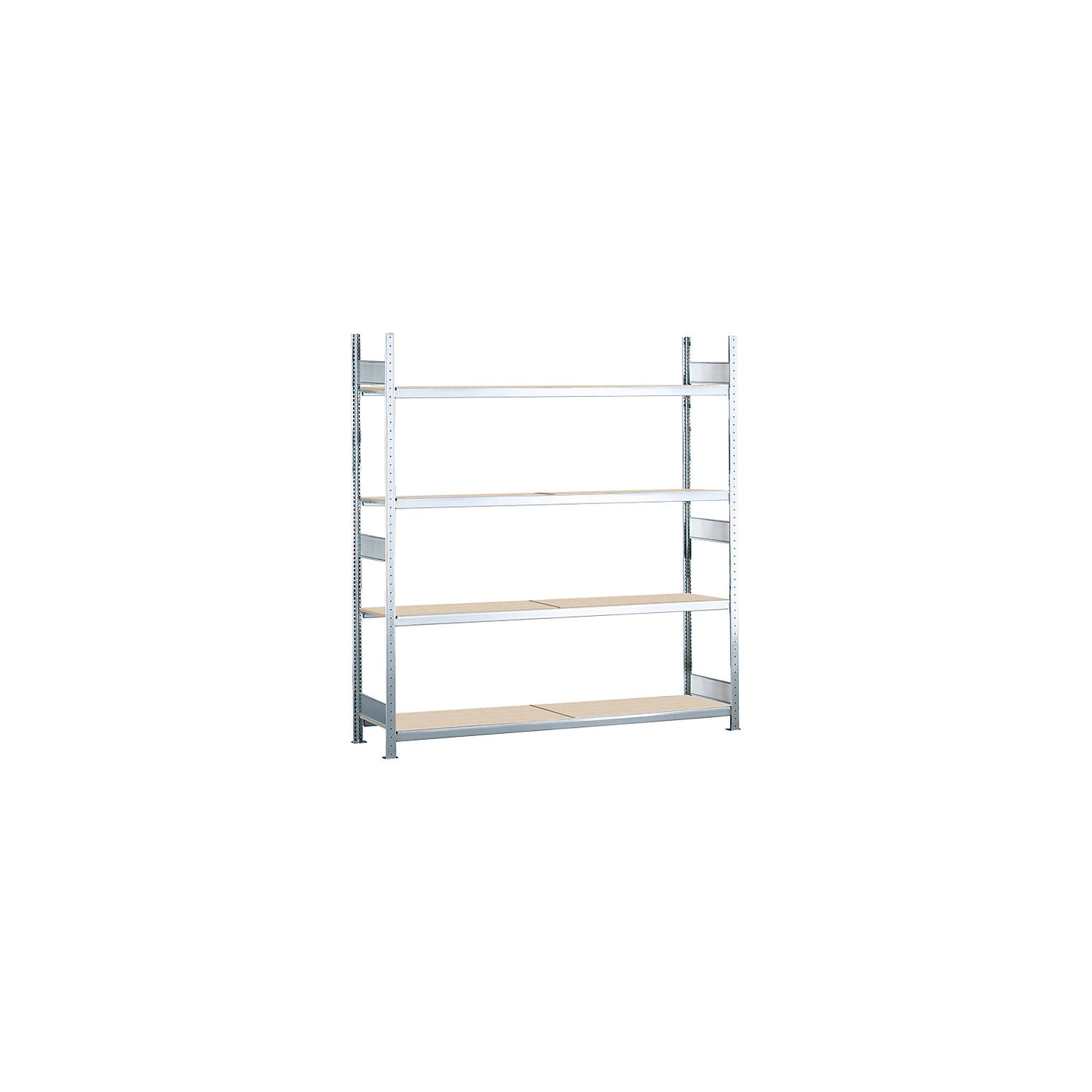 Wide span shelving unit, plug-in, HxWxD 2500 x 1500 x 600 mm, chipboard panels, standard shelf unit.