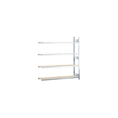 Wide span shelving unit, plug-in, HxWxD 2500 x 1500 x 500 mm, chipboard panels, extension shelf unit.