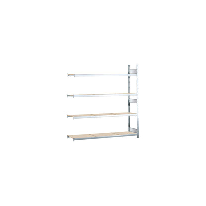 Wide span shelving unit, plug-in, HxWxD 2500 x 2250 x 500 mm, chipboard, extension shelf unit.