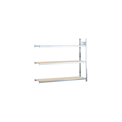 Wide span shelving unit, plug-in, HxWxD 2000 x 2000 x 400 mm, chipboard panels, extension shelf unit.