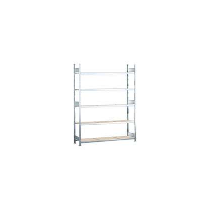Wide span shelving unit, plug-in, HxWxD 3000 x 2500 x 400 mm, chipboard panels, standard shelf unit.