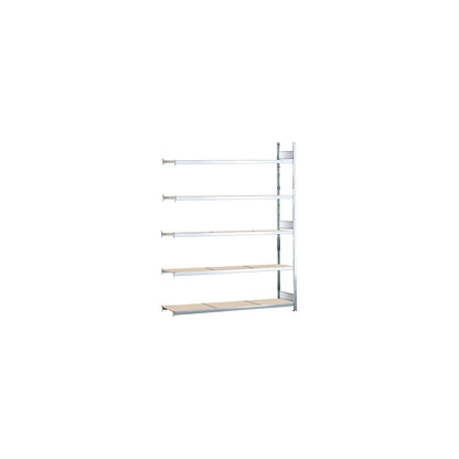 Wide span shelving unit, plug-in, HxWxD 3000 x 2250 x 600 mm, chipboard panels, extension shelf unit.