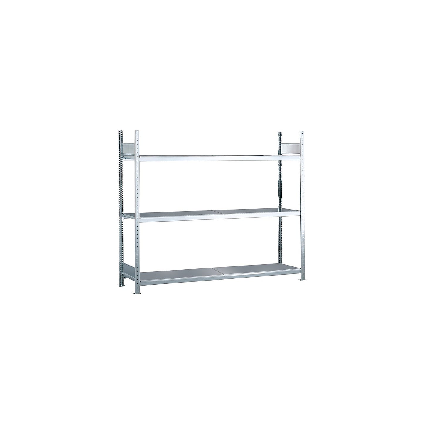 Wide span shelving unit, plug-in, HxWxD 2000 x 1500 x 800 mm, steel shelves, standard shelf unit.