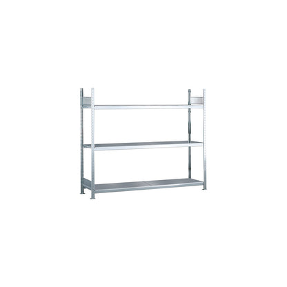 Wide span shelving unit, plug-in, HxWxD 2000 x 1500 x 800 mm, steel shelves, standard shelf unit.
