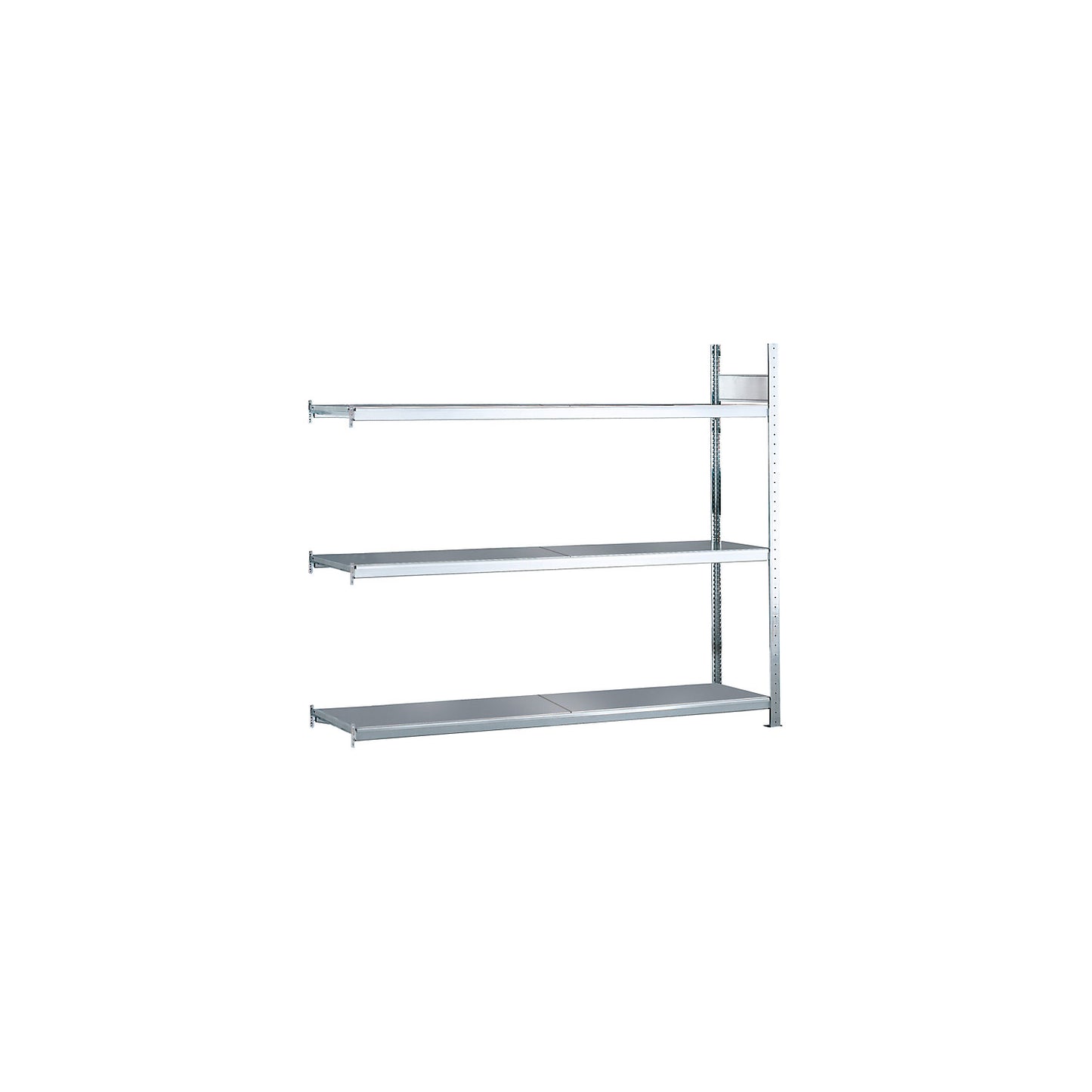 Wide span shelving unit, plug-in, HxWxD 2000 x 1500 x 800 mm, steel shelves, extension shelf unit.