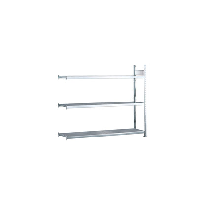 Wide span shelving unit, plug-in, HxWxD 2000 x 2000 x 600 mm, steel shelves, extension shelf unit.