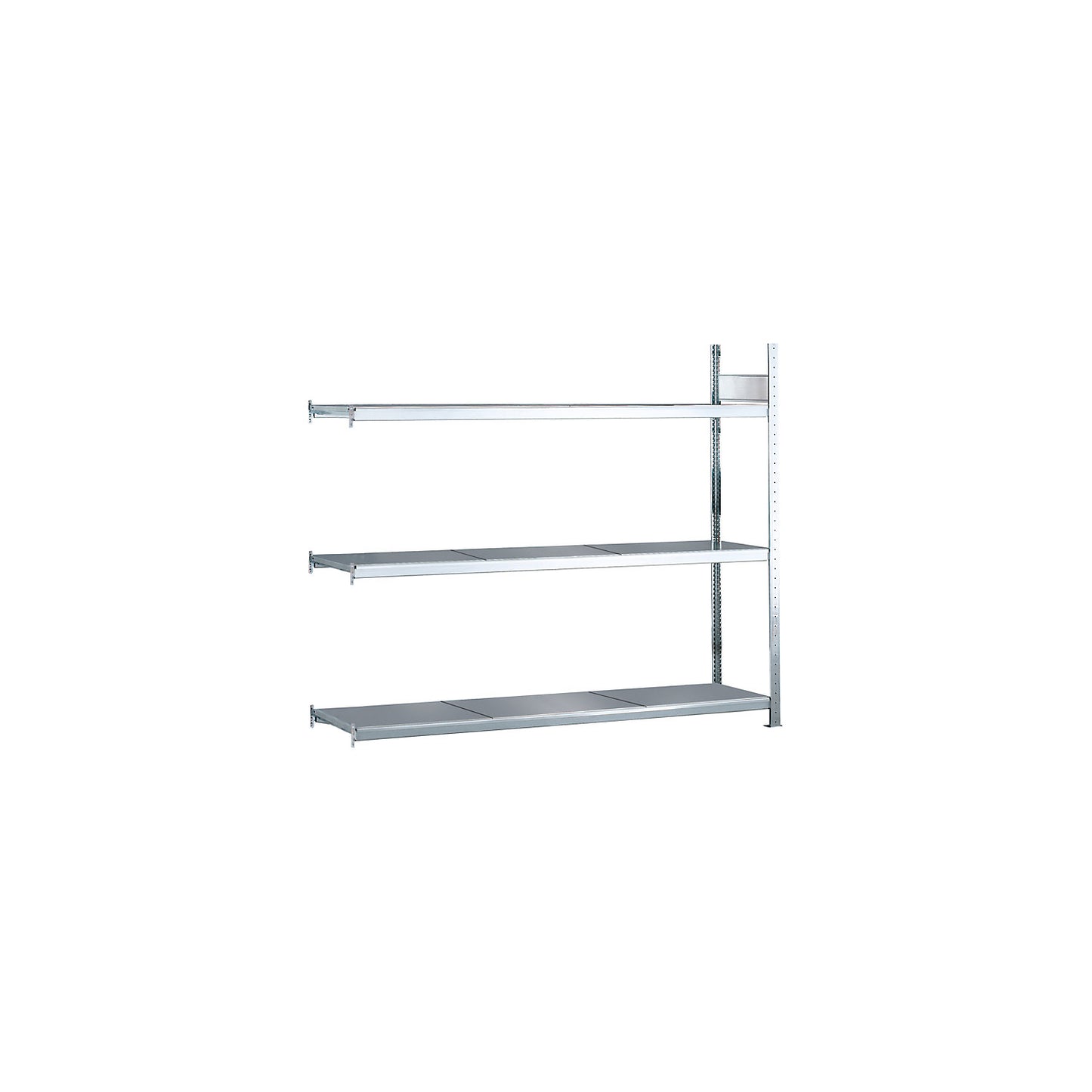 Wide span shelving unit, plug-in, HxWxD 2000 x 2250 x 400 mm, steel shelves, extension shelf unit.