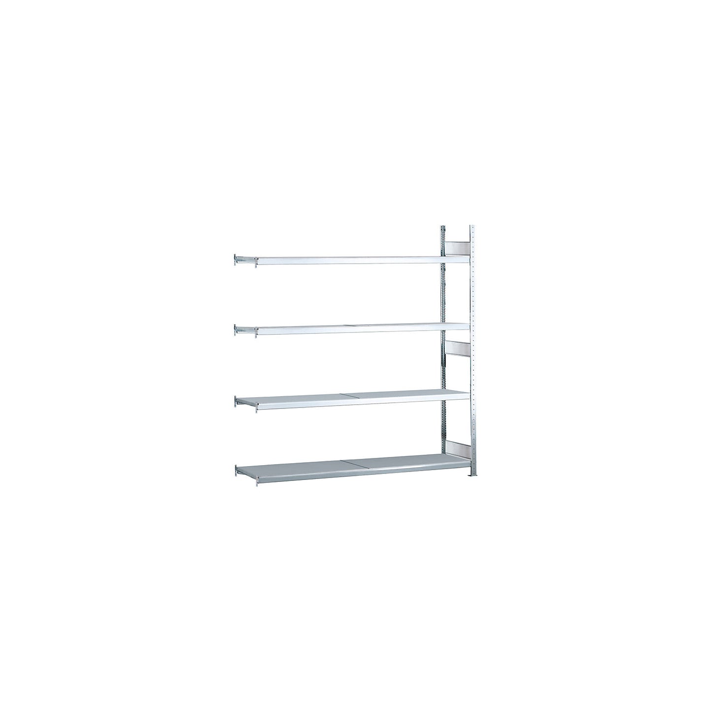 Wide span shelving unit, plug-in, HxWxD 2500 x 2000 x 400 mm, steel shelves, extension shelf unit.