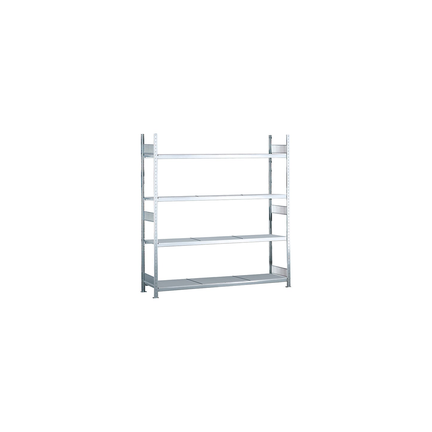 Wide span shelving unit, plug-in, HxWxD 2500 x 2500 x 800 mm, steel shelves, standard shelf unit.