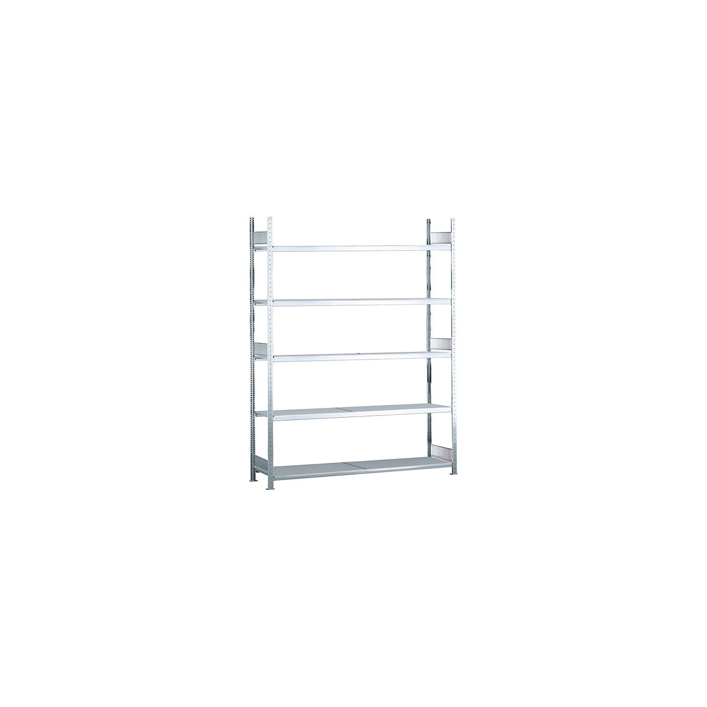 Wide span shelving unit, plug-in, HxWxD 3000 x 2500 x 800 mm, steel shelves, standard shelf unit.