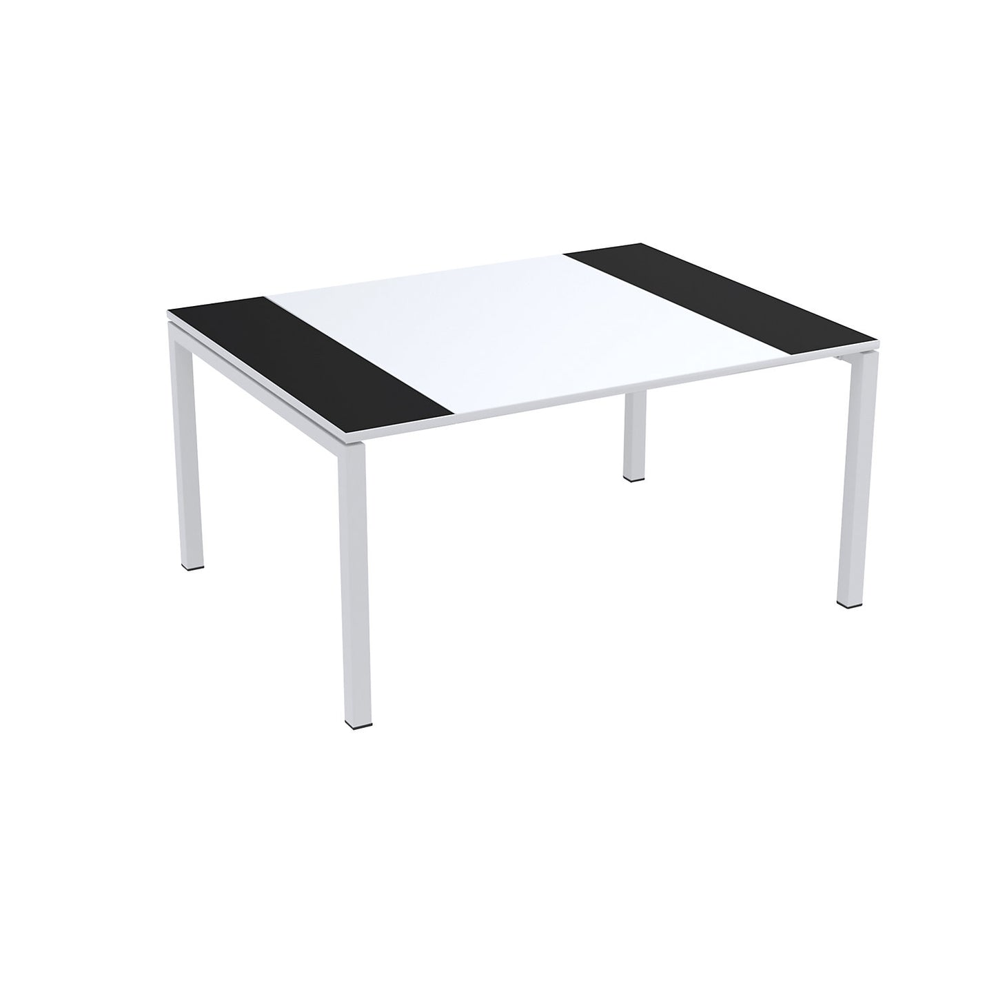 easyDesk® conference table, HxWxD 750 x 1500 x 1160 mm, white/black.