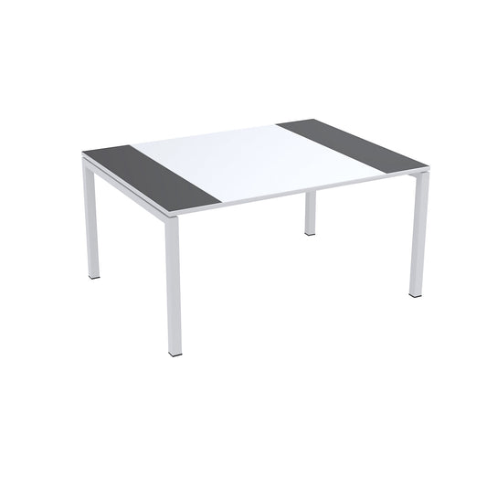 easyDesk® conference table, HxWxD 750 x 1500 x 1160 mm, white/charcoal.