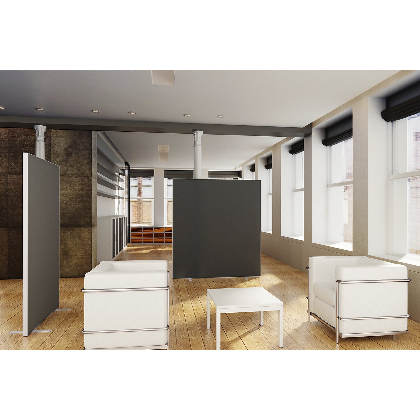easyDesk® side table, HxWxD 400 x 600 x 600 mm, white.