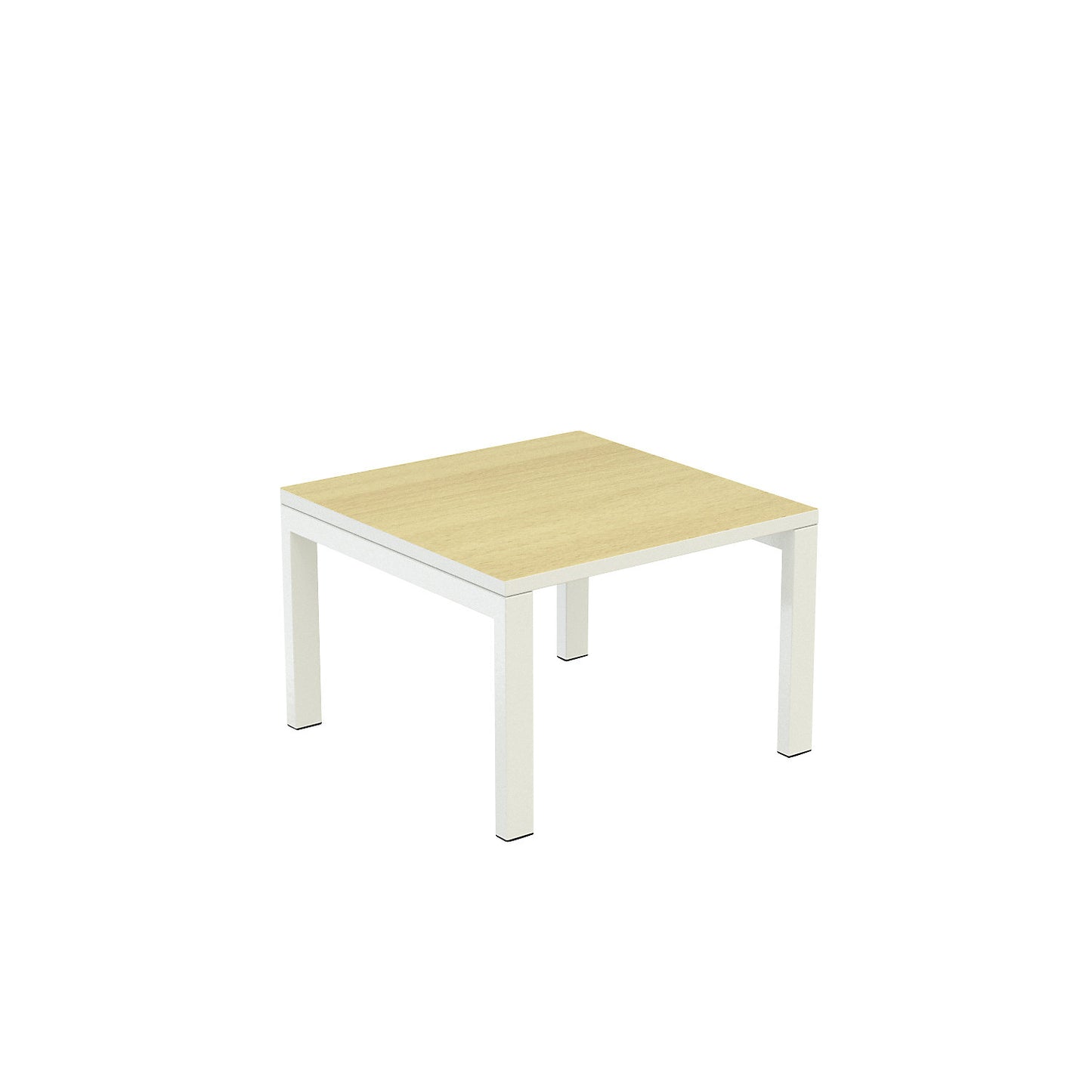 easyDesk® side table, HxWxD 400 x 600 x 600 mm, beech finish.