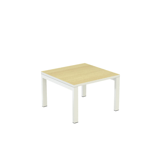 easyDesk® side table, HxWxD 400 x 600 x 600 mm, beech finish.