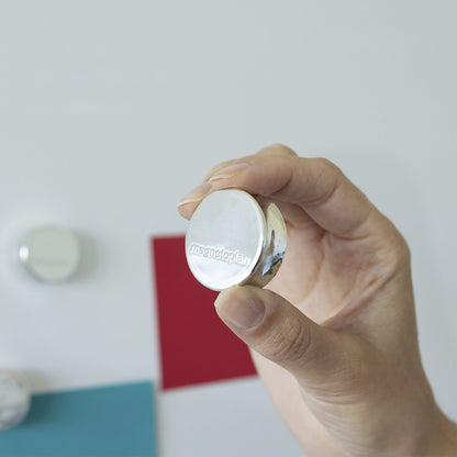 Ergo magnet, Ø 34 mm, pack of 50, silver.