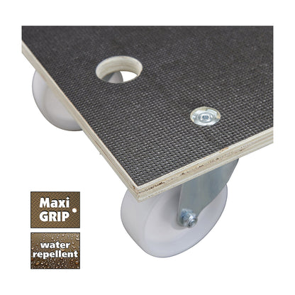 MaxiGRIP transport dolly, rectangular, with FSC® certification, LxWxH 575 x 300 x 135 mm, max. load 400 kg.